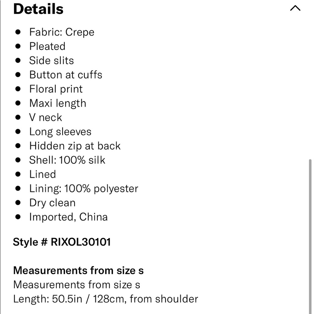 Rixo Camellia dress made out of soft and luxurious silk - Picture 11 of 11